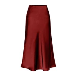 High End Acetate Fiber Satin Skirts Women Elegant Elastic Waist Side Split Midi Skirt Woman Fashion Party A-Line Bodycon Skirts