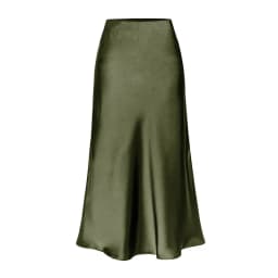 High End Acetate Fiber Satin Skirts Women Elegant Elastic Waist Side Split Midi Skirt Woman Fashion Party A-Line Bodycon Skirts