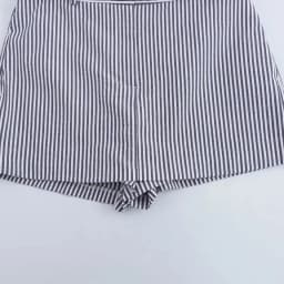 Women Casual Striped Skirts With Belted 2026 Summer Female High Waist A-Line Skirts Elegant Streetwear Lady Chic Shorts Skirts