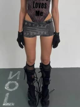 American Vintage Spice Girl Women Short Stragiht Skirts Y2k Heavy Gothic Fashion High Street Sexy Shorts Skirt Harajuku Jupe