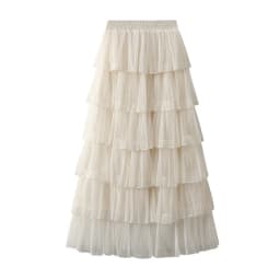 Women's Mid Length Mesh Skirt, Layered Cake Skirt, Fluffy Skirt, Super Fairy, Spring, Korean Version, Purchase Korean Version