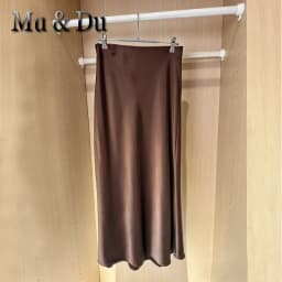 French Vintage Women's Satin Skirt Elegant Luxury New Fashion Slim Fit Office Ladies Mermaid Skirts Casual A-Line Long Skirt