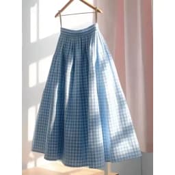 Retro High Waist A-Line Midi Skirt Women's Pink Striped Design Sensation Fashion Commute Sle Regular Thickness Summer...