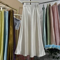 19 Colors 2026 New In Women Spring Summer Gloss Satin Long Skirts Female Fashion Elegant High Waist Faldas