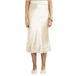 Satin Lace Elegant Midi Skirts Female High Waist Patchwork Slim Printed Casual Clothes For Women Sexy Y2k Vintage Skirts 2025