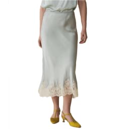 Satin Lace Elegant Midi Skirts Female High Waist Patchwork Slim Printed Casual Clothes For Women Sexy Y2k Vintage Skirts 2025