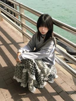 Japanese Elegant Retro Plaid Wave Point Skirts Women Lace Patchwork Ruffles A-line Skirts Harajuku Design Korean Popular Clothes
