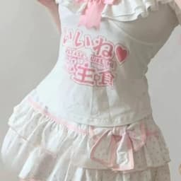 Wave Point Printing Kawaii Mini Skirts Women Y2K Aesthetic Sweet Ruffles High Waist Bow Skirt Cake Jupe Gothic Faldas Summer