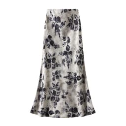 Women Summer Fashion Floral Print Satin Long Skirts 2025 Female Trendy Luxury Elegant Vacation Style Faldas