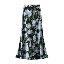 Women Summer Fashion Floral Print Satin Long Skirts 2025 Female Trendy Luxury Elegant Vacation Style Faldas