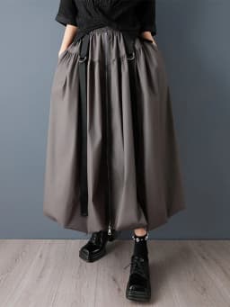 Black Vintage Zipper Pleated High Waist Skirt Women New Plus Size Fashion Loose Casual Long Skirts Clothes Sping Autumn 2026