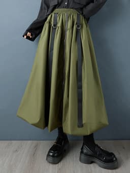 Black Vintage Zipper Pleated High Waist Skirt Women New Plus Size Fashion Loose Casual Long Skirts Clothes Sping Autumn 2026
