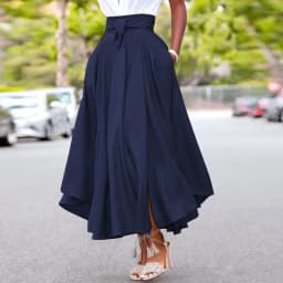 ZANZEA Fashion Irregular Skirts Holiday Zipper High Waist A Line Skirts Womens Summer Long Skirts Vintage Beach Solid Skirts