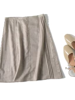 MVMD New Fashion High Waist A-Line  Skirt for Women Stylish Versatile Slimming Design Polyester Fiber Commute Style