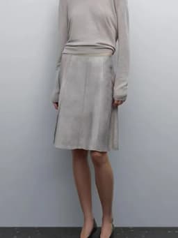 MVMD New Fashion High Waist A-Line  Skirt for Women Stylish Versatile Slimming Design Polyester Fiber Commute Style
