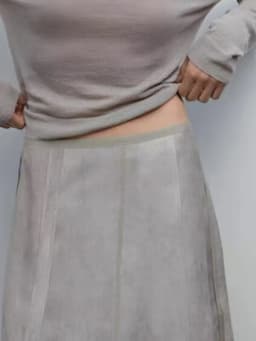 MVMD New Fashion High Waist A-Line  Skirt for Women Stylish Versatile Slimming Design Polyester Fiber Commute Style