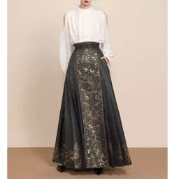 Chinese Style Dark Green Pleated Mamianqun for Women Traditional Hanfu Skirt with Landscape Floral Brocade Elegant Slim Skirt