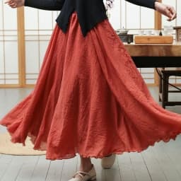 Female High Waisted Cotton Linen Maxi Skirt Women Leisure Bilayer Half Length Skirt New Chinese Style Lady Versatile Long Skirts