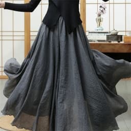 Female High Waisted Cotton Linen Maxi Skirt Women Leisure Bilayer Half Length Skirt New Chinese Style Lady Versatile Long Skirts