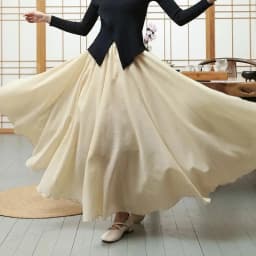 Female High Waisted Cotton Linen Maxi Skirt Women Leisure Bilayer Half Length Skirt New Chinese Style Lady Versatile Long Skirts
