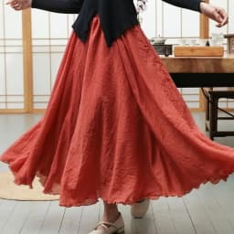 Female High Waisted Cotton Linen Maxi Skirt Women Leisure Bilayer Half Length Skirt New Chinese Style Lady Versatile Long Skirts