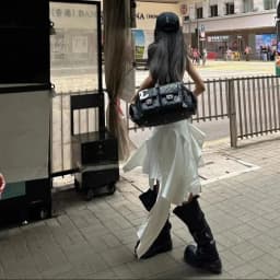 New Summer Fashion Irregular Skirt Women Spring Autumn White Lace Patchwork Drawstring High Street Skirts Y2k Streetwear