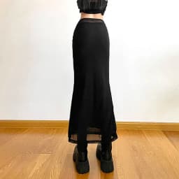 MEXZT Y2K Black Long Skirts Women Harajuku Sexy Mesh Patchwork Wrap Skirt Summer Gothic Korean High Waist Slim A Line Faldas New