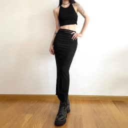 MEXZT Y2K Black Long Skirts Women Harajuku Sexy Mesh Patchwork Wrap Skirt Summer Gothic Korean High Waist Slim A Line Faldas New