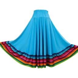 Womens Folklorico Dance Skirt Spanish Flamenco Colorful Big Swing Long Skirts Folkloric Mexican Folk Dance Performance Costume