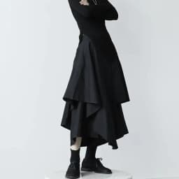 Gothic Irregular Skirts Women Y2K High Waist Cargo Midi Skirt Harajuku Vintage Punk Japanese Black Pleated Casual A Line Skirt