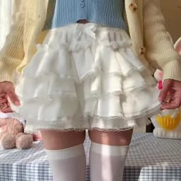 Japanese Lolita Kawaii Short Skirt Women Bow Pleated Sweet Shorts Female Korean New Fashion Elegant Casual Y2k Cute Skirt