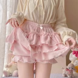 Japanese Lolita Kawaii Short Skirt Women Bow Pleated Sweet Shorts Female Korean New Fashion Elegant Casual Y2k Cute Skirt
