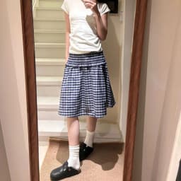 MEXZT Vintage Plaid Mini Skirt Women Harajuku Aesthetic Patchwork Knee Length Skirts Summer Korean High Waist A Line Faldas New