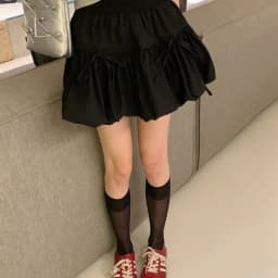 Sweet Bowknot A Line Skirts for Women 2025 Korean Style Pleated Cake Short Skirts Woman Summer Solid Color High Waist Mini Skirt