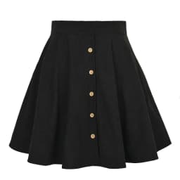 Fashion High Waist Pleated Fluffy Skirt Women Elegant Single-Breasted Design Corduroy A-Line Skirts Autumn Winter Mini Skirts