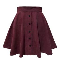 Fashion High Waist Pleated Fluffy Skirt Women Elegant Single-Breasted Design Corduroy A-Line Skirts Autumn Winter Mini Skirts
