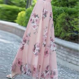 Korean Summer Skirt Women Long High Waist Holiday Dance Elegant Beach Boho Lady Vintage Girl Fairy Chiffon Floral Maxi Skirts