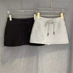 MEXZT Streetwear Mini Skirt Women Korean Fashion Black Drawstring Skirts Summer Preppy High Waist Basic Casual A Line Faldas New