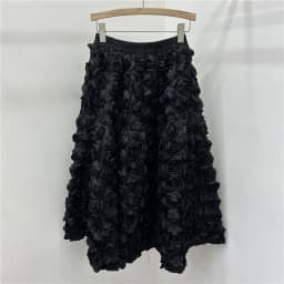 Chic 3D Floral Skirt for Women Temperament Jupe 2025 Faldas Mujer De Moda High Waist Loose Saia A-line Sweet Solid Color Skirts