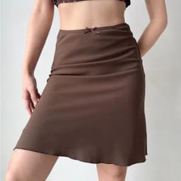 Elegant White Bowknot Midi A-Line Skirt Versatile Style Autumn 2025 Fashionable Casual Polyester Fiber Ladies Skirt