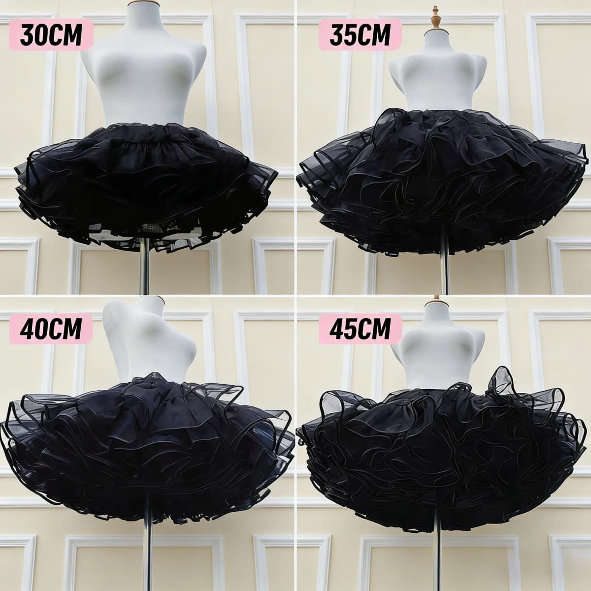 Lolita Soft Tulle Violent Short Support Flying Duck Butt Skirt Support Super Violent No-Bone Lace Bustle Half Skirt for ...