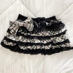 Y2K Skirt Fine checks Daily Young Cute Mini Skirt Streetwear High street Casual Classic Minimalist Girly style Low Rise Skirts
