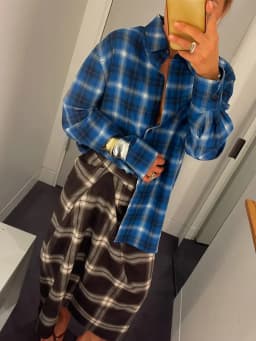 Women Checked Midi Skirt Fashion Casual Pleated Irregular High Waist Slim Mid-length Bottom Lady Daily New Commute Street Skirt