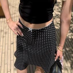 Sweet Casual Bow Knit Polka Dot Mujer Faldas New High Waist A-line Slim Skirt Korea Chic Vintage All-match Trendy Hot Sell Falda
