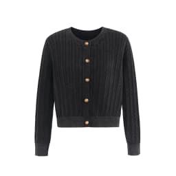 AP AW26 Women Washed Cable Cardigan and Knitting Skirt