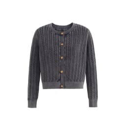 AP AW26 Women Washed Cable Cardigan and Knitting Skirt