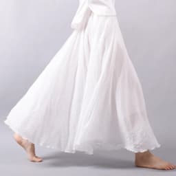 Sherhure 2026 Women Cotton And Linen Long Skirts Elastic Waist Pleated Maxi Skirts Beach Boho Vintage Summer Skirts Faldas Saia