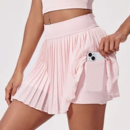 Casual Sport Skirt Shorts with Pocket Women Summer Sexy Mini Pleated Skirts Korea Gym Fitness Skirt High Waist Tennis Skirt Pink