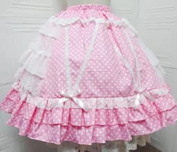 Vintage Original Japanese Lolita Cute Sweet Girl Cake Skirt Polka Dot Lace Bow Ballet Style Doll Princess Tutu