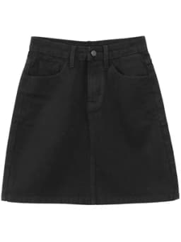 High Waist A-Line Skirt Women's Denim Skirts Summer Anti-Light Flattering Slimming Skirts with Pockets Sweet School Style